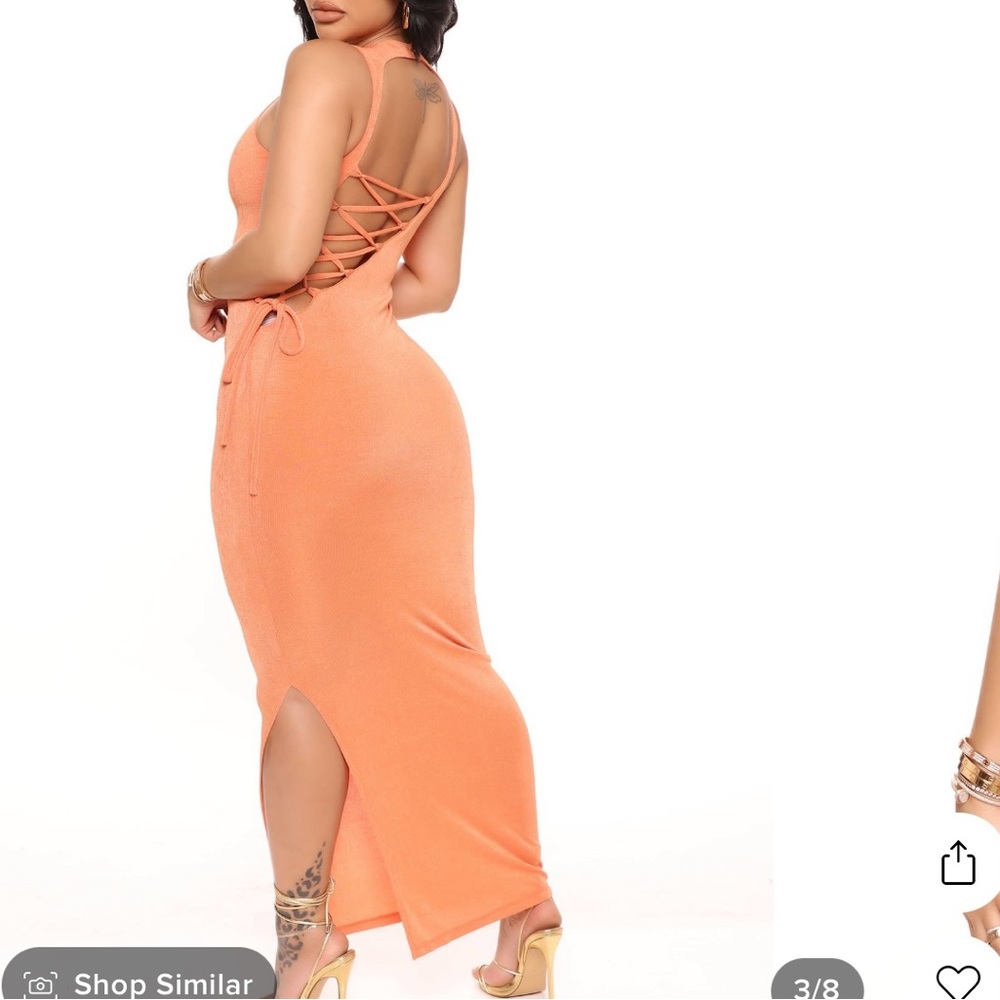 Orange Fashion Nova dress